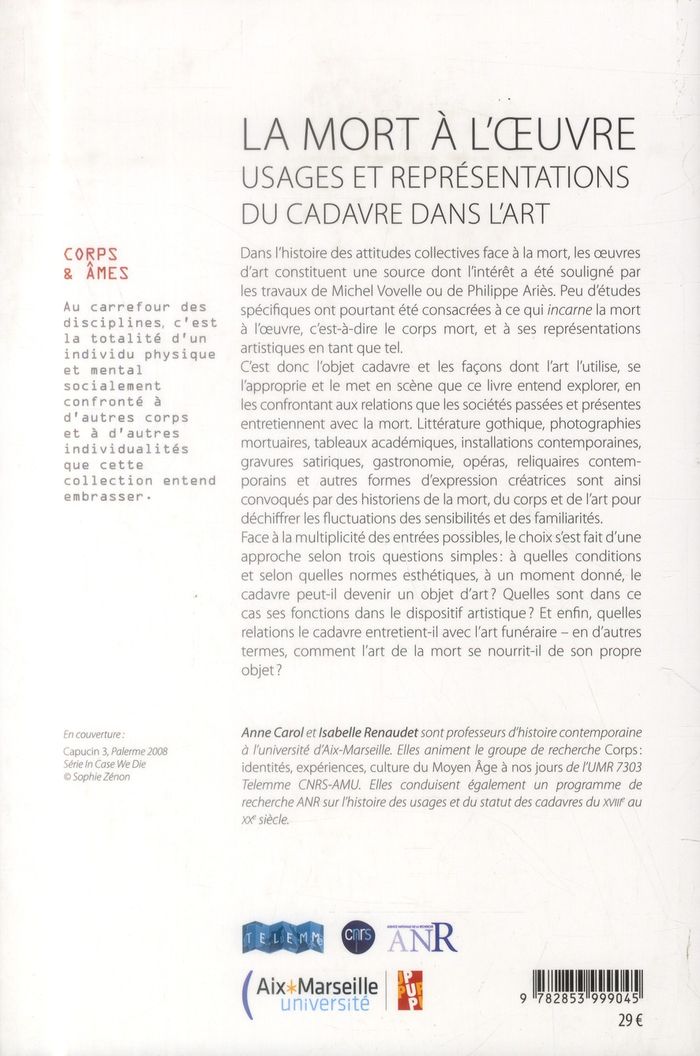 Quatrième de couverture de « MORT A L'OEUVRE »