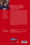 Quatrième de couverture de « RECIT ET JUSTICE »