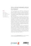 Quatrième de couverture de « EDUCATION THERAPEUTIQUE DU PATIENT »
