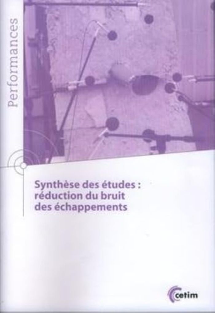 Couverture du livre « SYNTHESE DES ETUDES, REDUCTION DES BRUITS D'ECHAPPEMENTS » de Centre Technique Des, librairie Les Contes Infusés à Corte