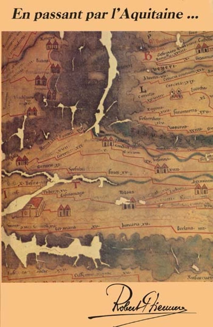 Couverture du livre « EN PASSANT PAR L'AQUITAINE - RECUEIL D'ARTICLES DE ROBERT ETIENNE » de Robert Etienne, librairie Les Contes Infusés à Corte