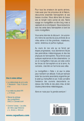 Quatrième de couverture de « METEOROLOGIE MONTGOLFIERE : CARNET DE VOLS »