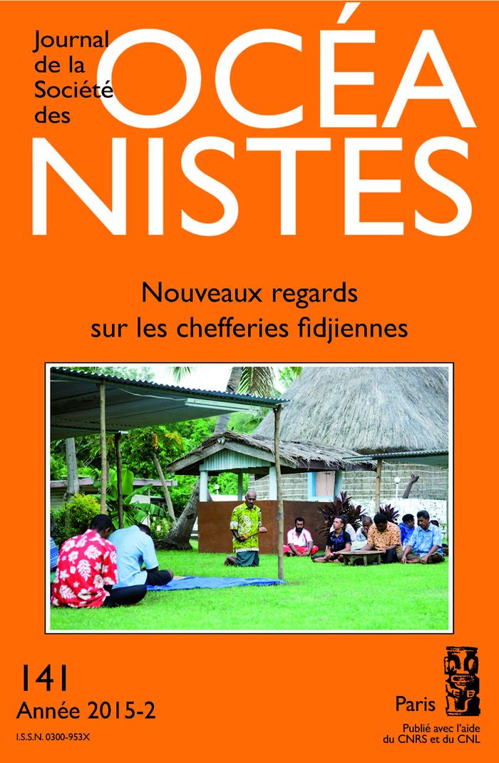 Couverture du livre « JOURNAL DE LA SOCIETE DES OCEANISTES:NOUVEAUX REGARDS SUR LES CHEFFERIES FIDJIENNES » de Simonne Ed. Pauwels, librairie Les Contes Infusés à Corte