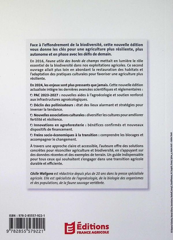Quatrième de couverture de « Régénérer la biodiversité : équilibres écologiques et services écosystémiques »