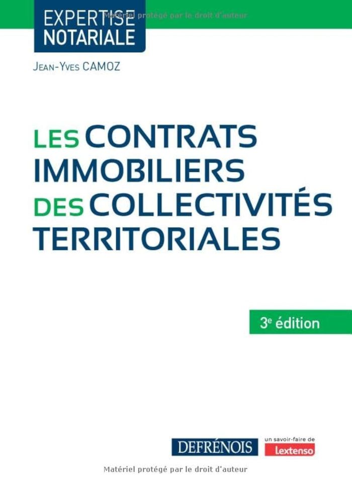 Couverture du livre « Les contrats immobiliers des collectivités territoriales », librairie Les Contes Infusés à Corte