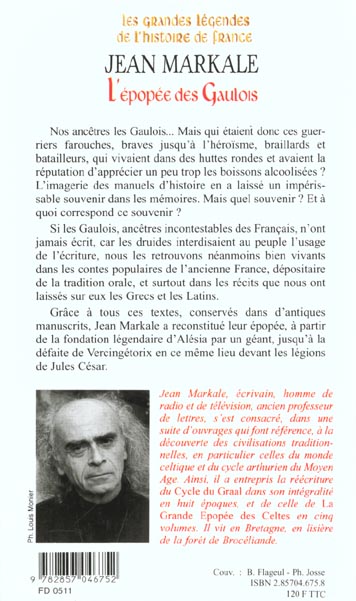 Quatrième de couverture de « L'EPOPEE DES GAULOIS »