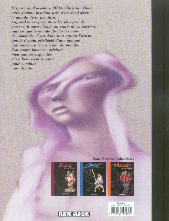 Quatrième de couverture de « BINET - CARNETS INTIMES - L'OEUVRE PEINTE »