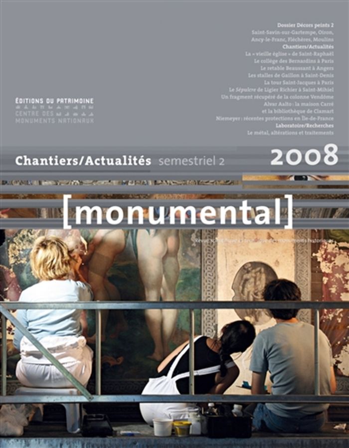 Couverture du livre « MONUMENTAL 2008 2E SEMESTRE. DOSSIER " DECORS PEINT, GRANDS CHANTIERS" » de Collectif, librairie Les Contes Infusés à Corte