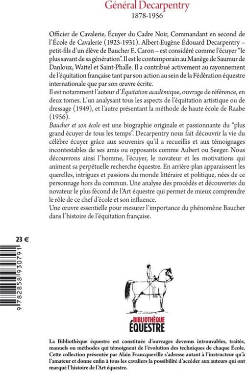 Quatrième de couverture de « BAUCHER ET SON ECOLE »