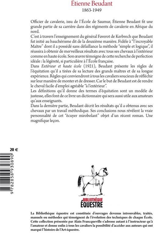 Quatrième de couverture de « EXTERIEUR ET HAUTE ECOLE »