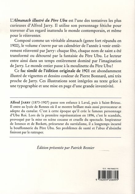 Quatrième de couverture de « L'ALMANACH ILLUSTRE DU PERE UBU »