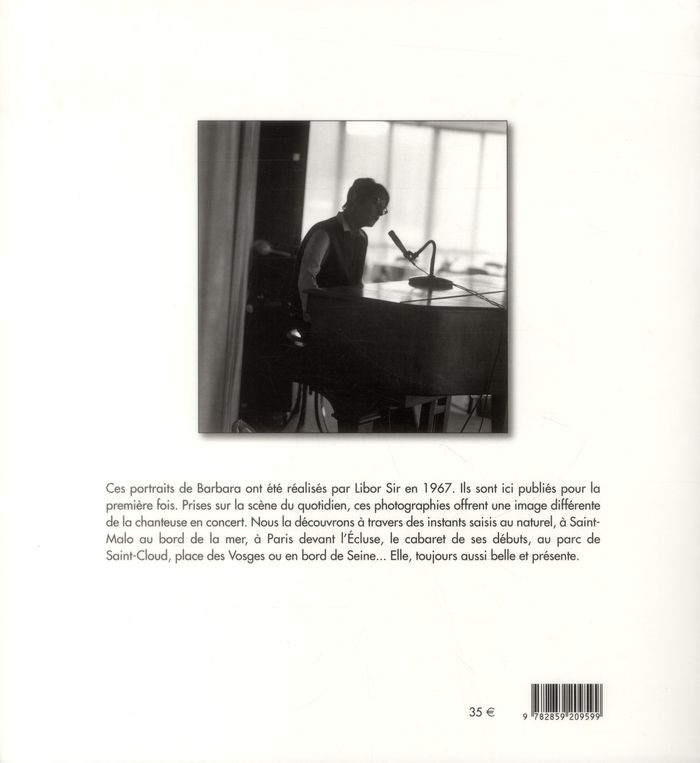 Quatrième de couverture de « BARBARA - PHOTOGRAPHIES INEDITES DE LIBOR SIR »