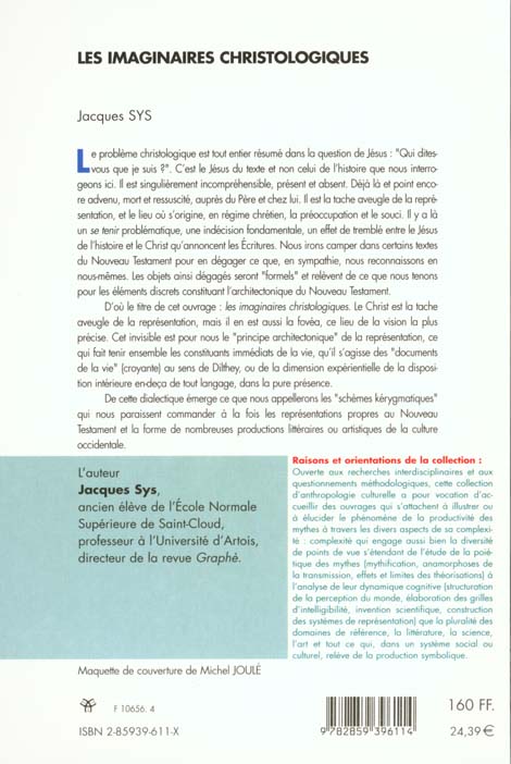 Quatrième de couverture de « LES IMAGINAIRES CHRISTOLOGIQUES »