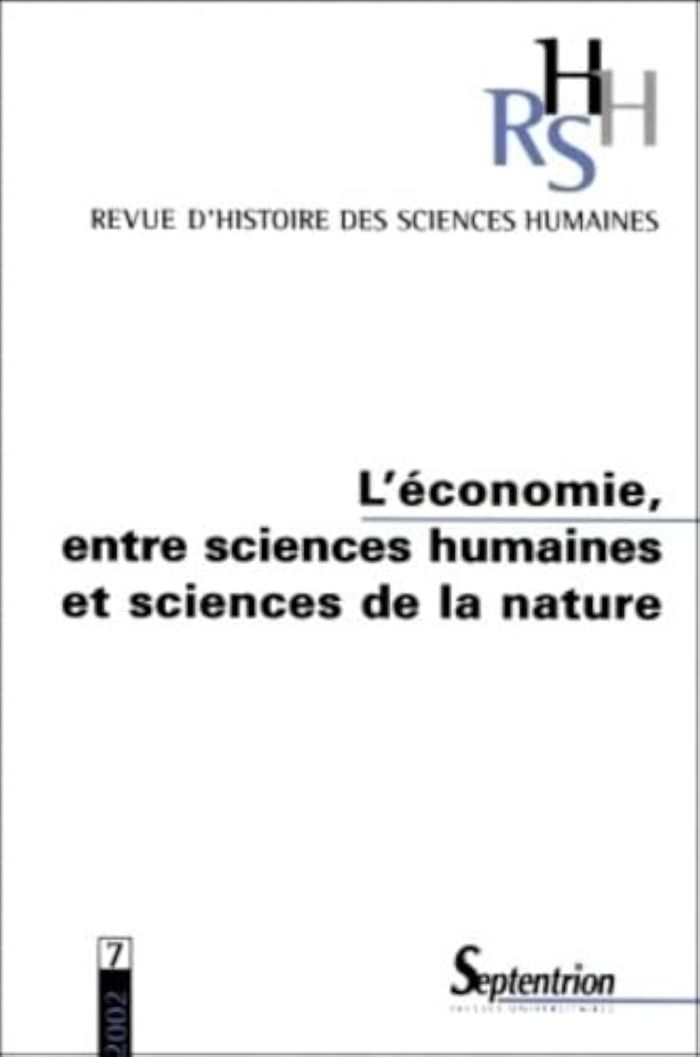 Couverture du livre « ECONOMIE ENTRE SCIENCES HUMAINES ET SCIENCES DE LA NATURE » de Xxx, librairie Les Contes Infusés à Corte