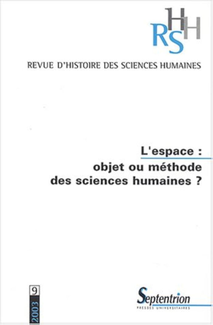 Couverture du livre « L'ESPACE : OBJET OU METHODE DES SCIENCES HUMAINES » de Xxx, librairie Les Contes Infusés à Corte