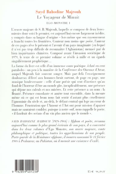 Quatrième de couverture de « LE VOYAGEUR DE MINUIT EGO MONSTRE T1 »