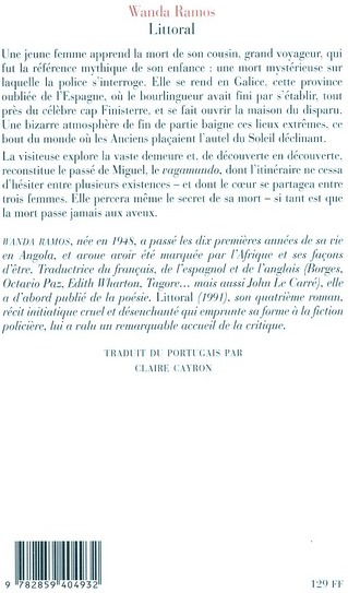 Quatrième de couverture de « LITTORAL »