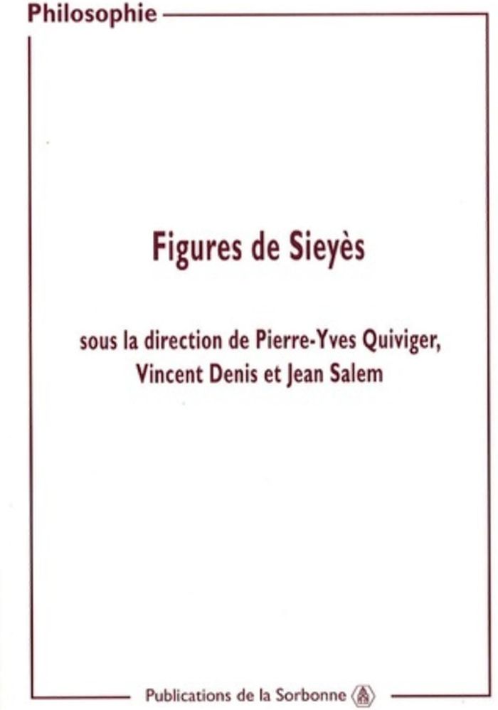Couverture du livre « FIGURES DE SIEYES », librairie Les Contes Infusés à Corte