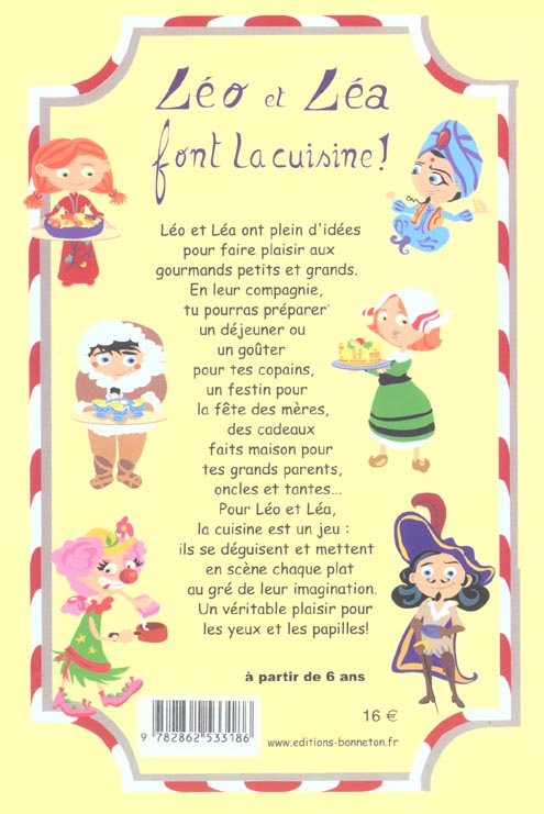 Quatrième de couverture de « LEO ET LEA FONT LA CUISINE »
