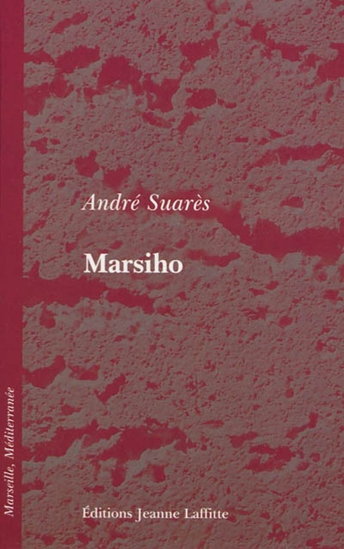 Couverture du livre « MARSIHO » de Andre Suares, librairie Les Contes Infusés à Corte