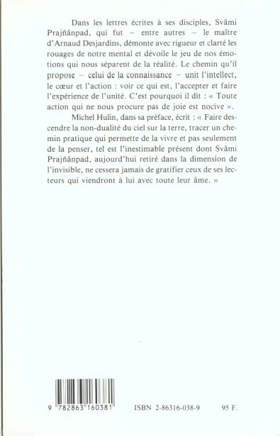 Quatrième de couverture de « LA VERITE DU BONHEUR (TOME 3) - LETTRES A SES DISCIPLES TOME 3 »