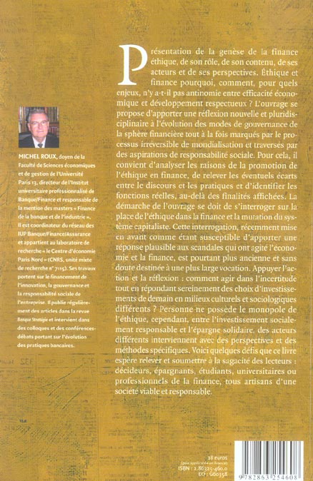 Quatrième de couverture de « FINANCE ETHIQUE - STRUCTURES, ACTEURS ET PERSPECTIVES EN FRANCE »