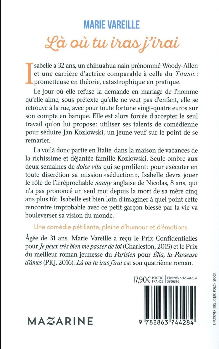 Quatrième de couverture de « Là où tu iras j'irai »