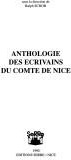 Couverture du livre « ANTHOLOGIE DES ECRIVAINS DU COMTE DE NICE », librairie Les Contes Infusés à Corte