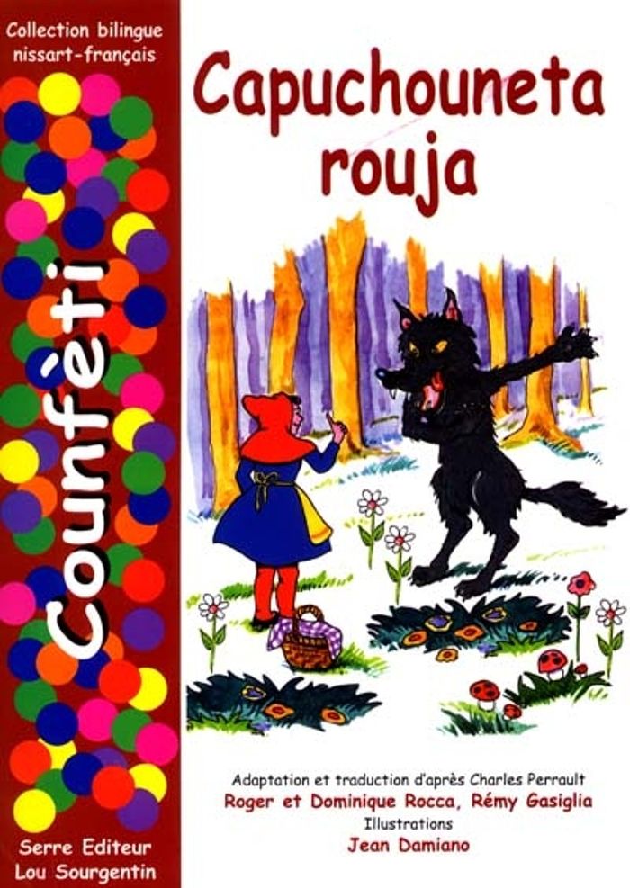 Couverture du livre « CAPUCHOUNETA ROUGE », librairie Les Contes Infusés à Corte
