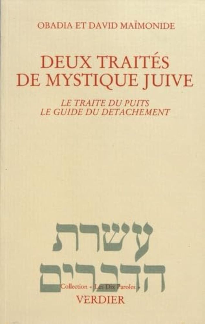 Couverture du livre « DEUX TRAITES DE MYSTIQUE JUIVE » de Maimonide, librairie Les Contes Infusés à Corte
