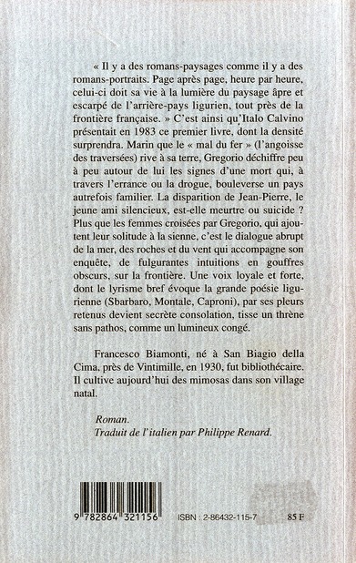 Quatrième de couverture de « L'ANGE D'AVRIGUE »