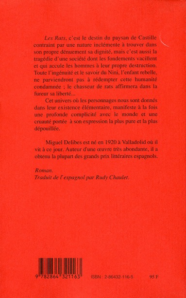 Quatrième de couverture de « LES RATS »