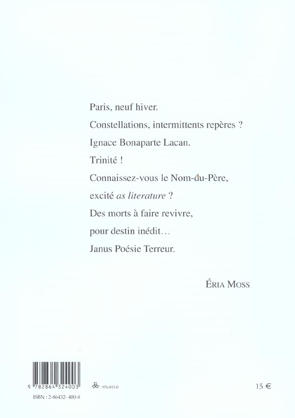 Quatrième de couverture de « ELUCIDATION N 8-9 »