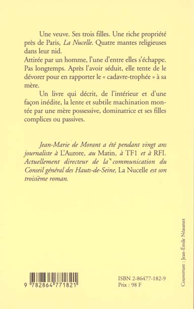 Quatrième de couverture de « LA NUCELLE »