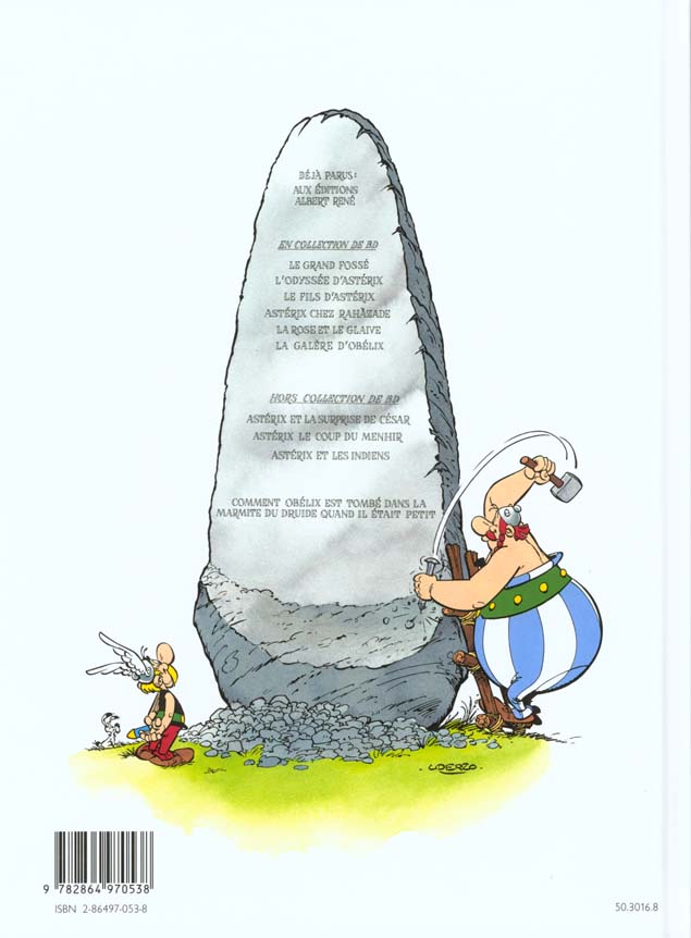 Quatrième de couverture de « ASTERIX - T29 - ASTERIX - LA ROSE ET LE GLAIVE - N 29 »