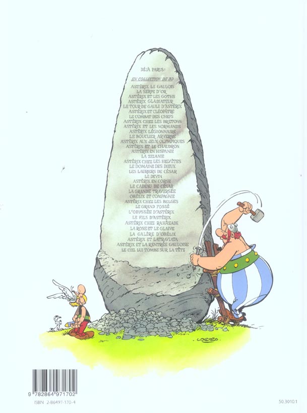 Quatrième de couverture de « ASTERIX - T33 - ASTERIX - LE CIEL LUI TOMBE SUR LA TETE - N 33 »