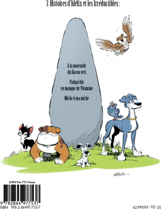 Quatrième de couverture de « IDEFIX ET LES IRREDUCTIBLES TOME 8 - A LA POURSUITE DU FLACON VERT »