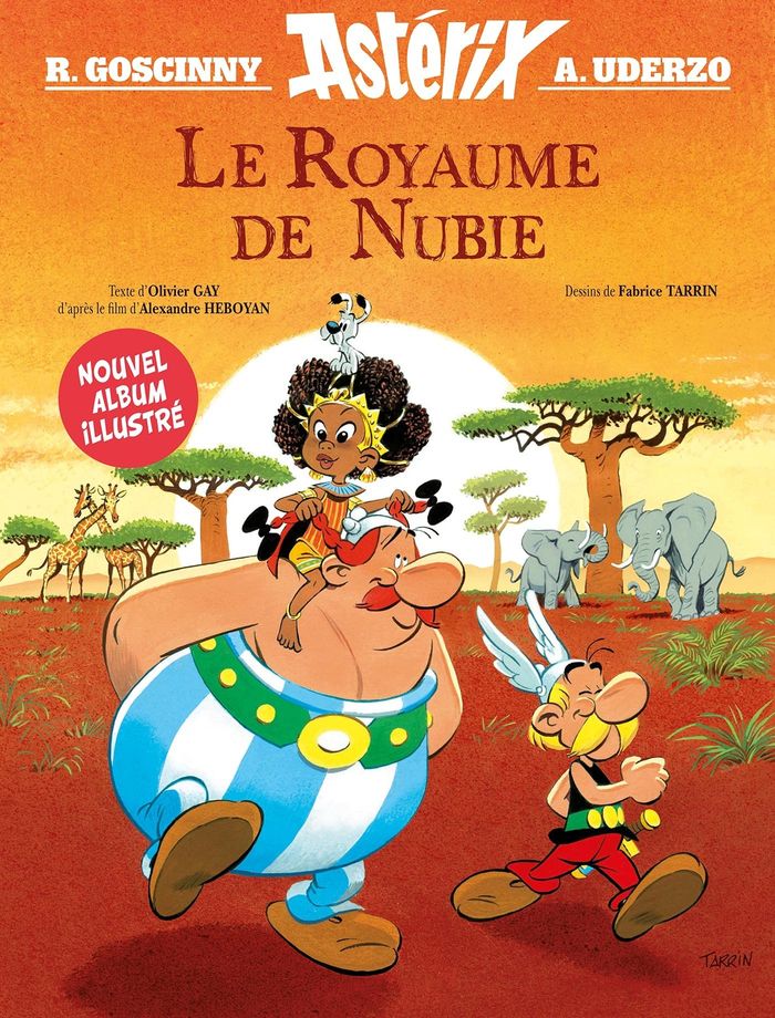 Couverture du livre « ASTERIX - LE ROYAUME DE NUBIE - ALBUM ILLUSTRE », librairie Les Contes Infusés à Corte