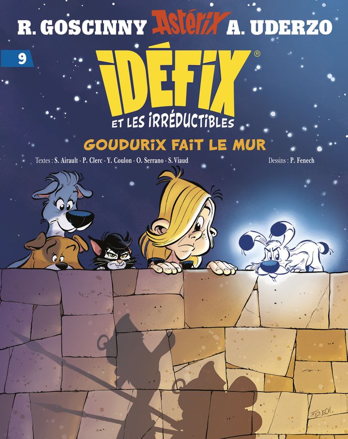 Couverture du livre « IDEFIX ET LES IRREDUCTIBLES TOME 9 - GOUDURIX FAIT LE MUR », librairie Les Contes Infusés à Corte