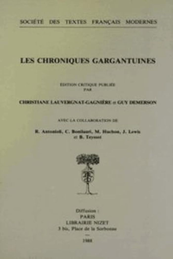 Couverture du livre « LES CHRONIQUES GARGANTUINES » de Guy Demerson, librairie Les Contes Infusés à Corte