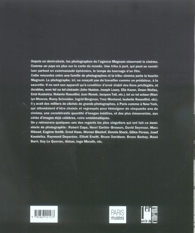 Quatrième de couverture de « MAGNUM CINEMA - DES HISTOIRES DE CINEMA PAR LES PHOTO... »