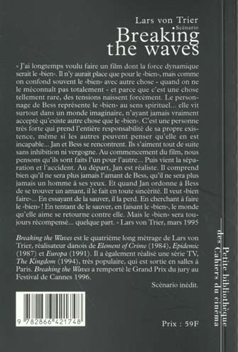 Quatrième de couverture de « BREAKING THE WAVES »