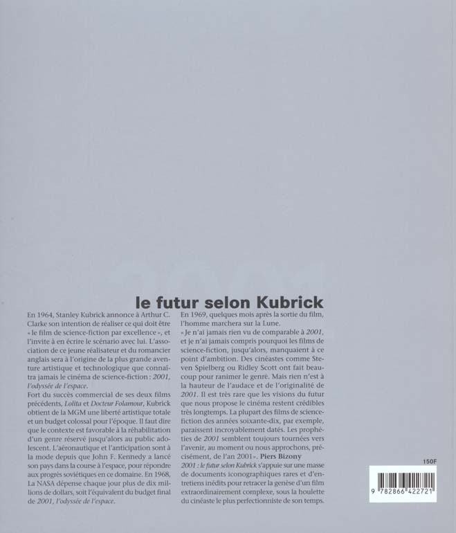 Quatrième de couverture de « 2001 LE FUTUR SELON KUBRICK »