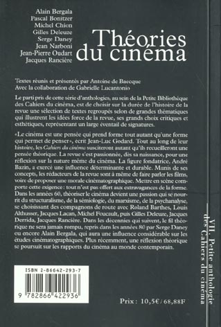 Quatrième de couverture de « LA PETITE ANTHOLOGIE VOLUME VII - THEORIES DU CINEMA »