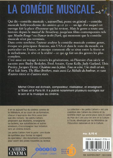Quatrième de couverture de « LA COMEDIE MUSICALE »