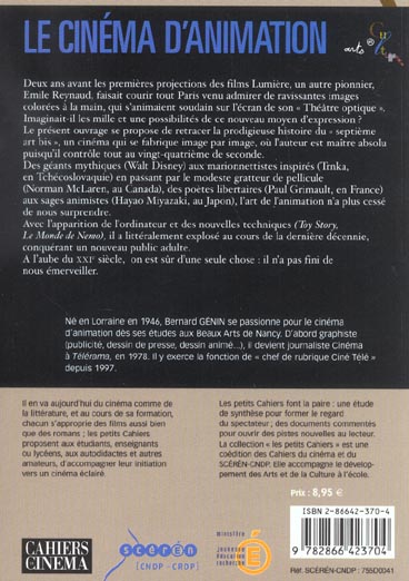 Quatrième de couverture de « LE CINEMA D'ANIMATION »