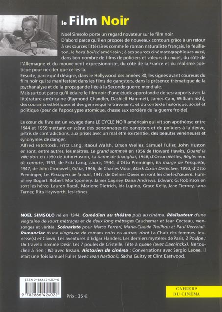 Quatrième de couverture de « LE FILM NOIR - VRAIS ET FAUX CAUCHEMARS »