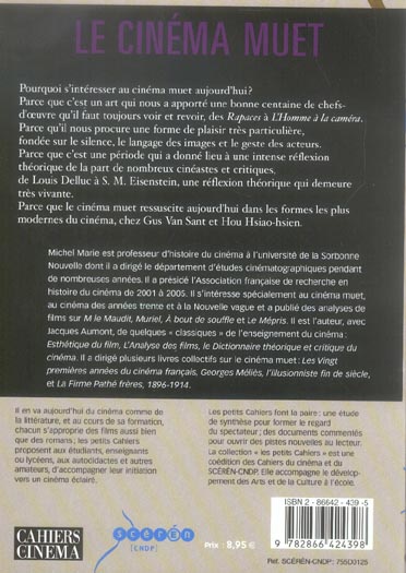 Quatrième de couverture de « LE CINEMA MUET »