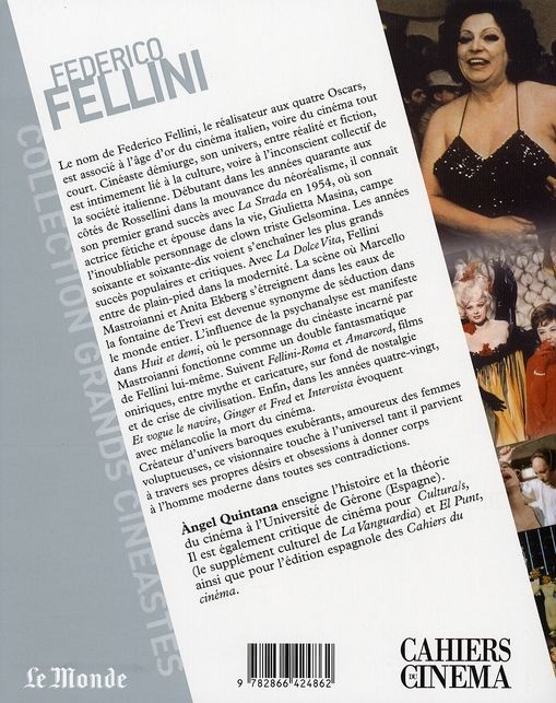 Quatrième de couverture de « FEDERICO FELLINI »