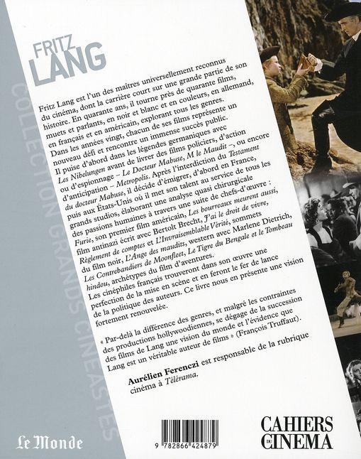 Quatrième de couverture de « FRITZ LANG »